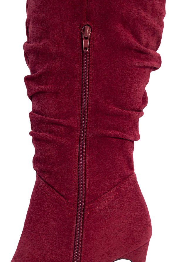 Bota Suede Burgundy