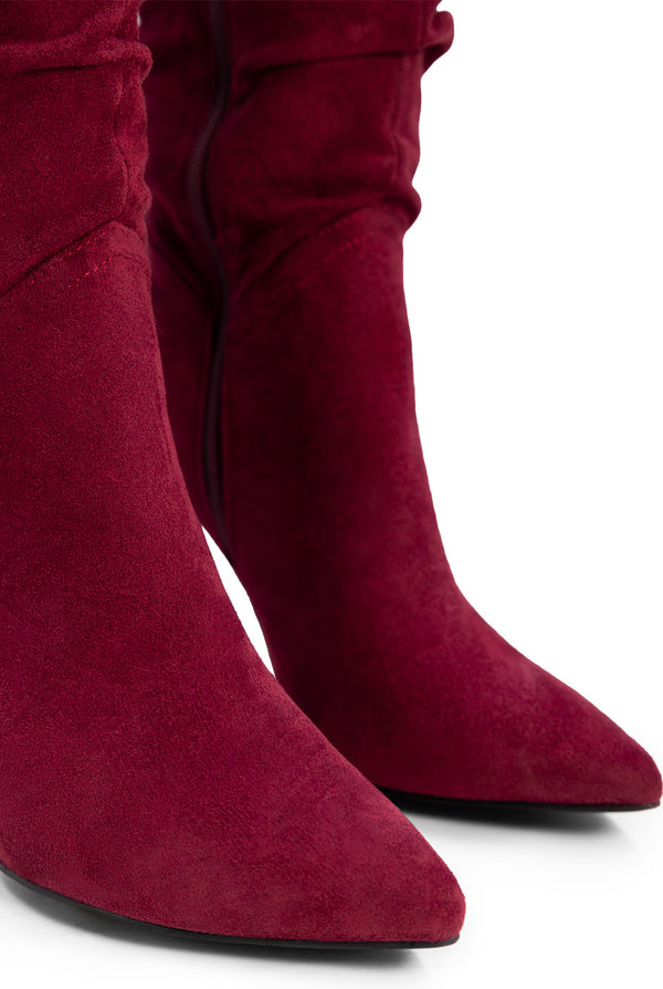 Bota Suede Burgundy