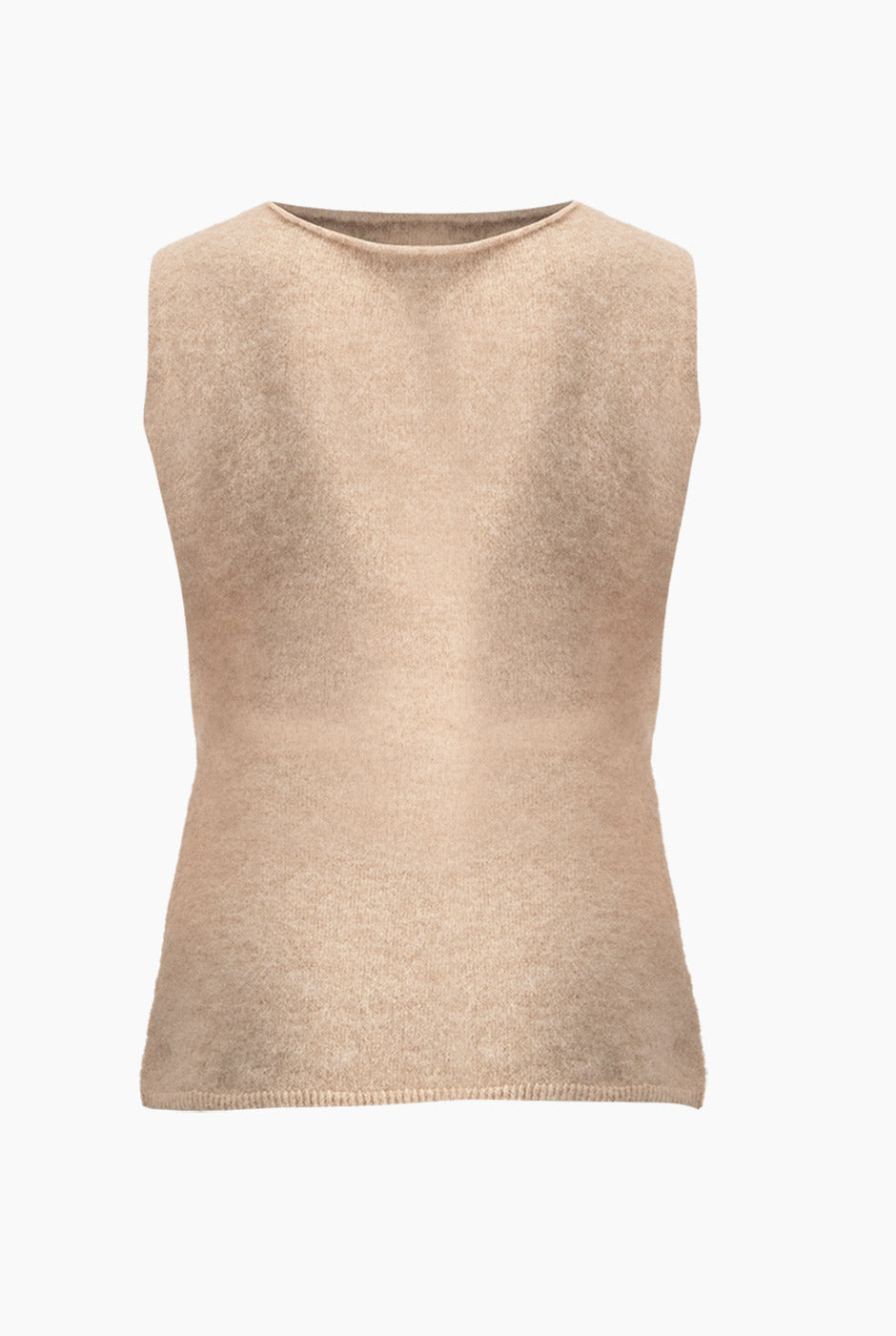 Chaleco Wool Blend natural con aberturas laterales