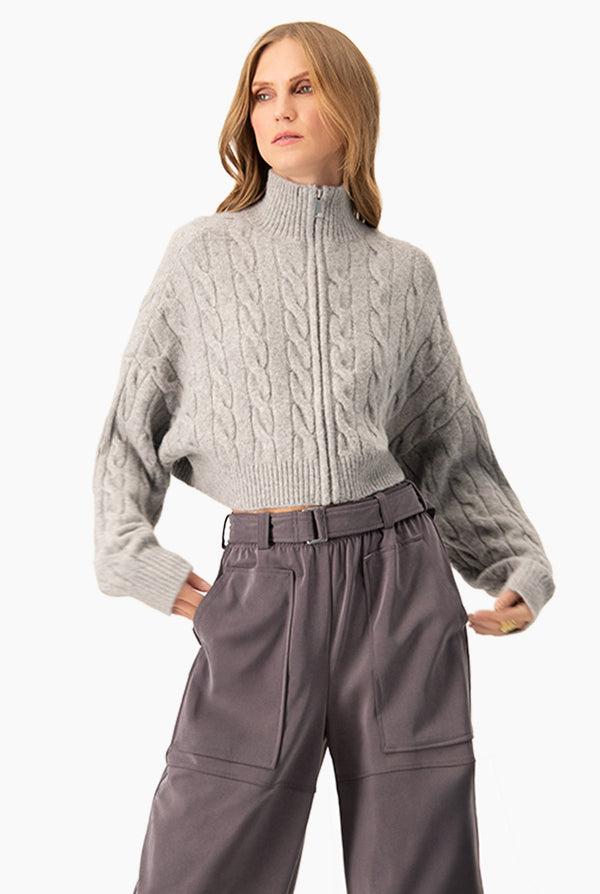 Suéter Cable Crop
