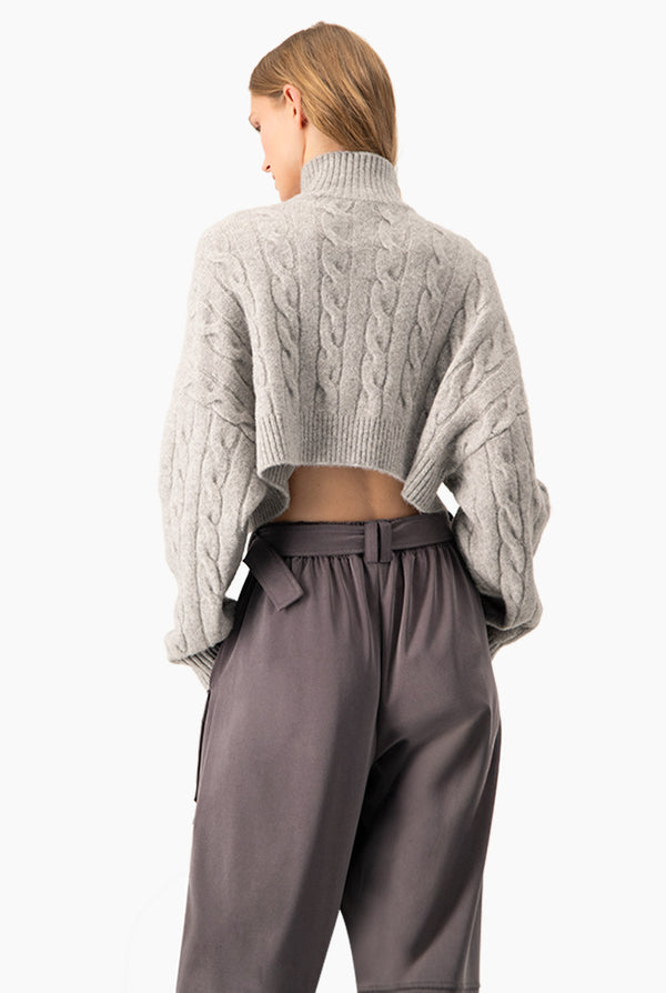 Suéter Cable Crop