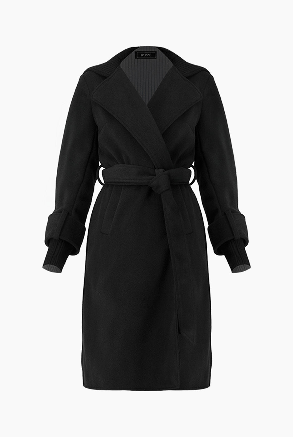 Abrigo corto cruzado con capucha