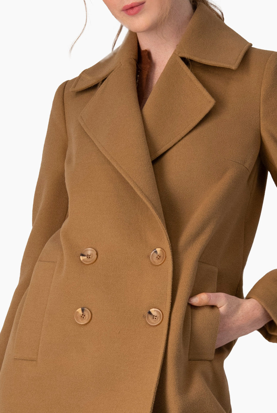 Abrigo cruzado con botones