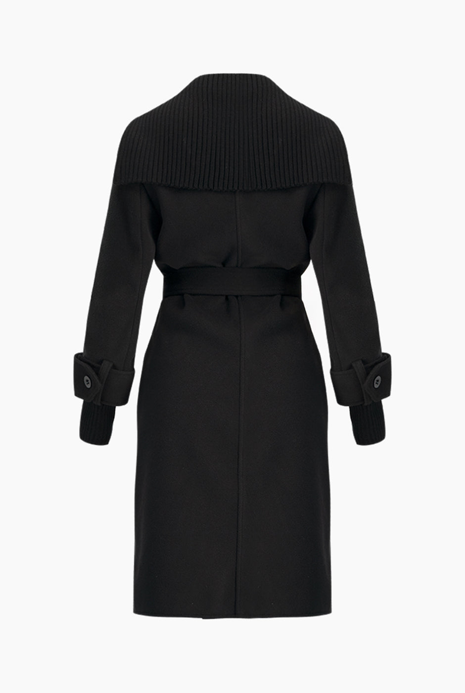 Abrigo corto cruzado con capucha