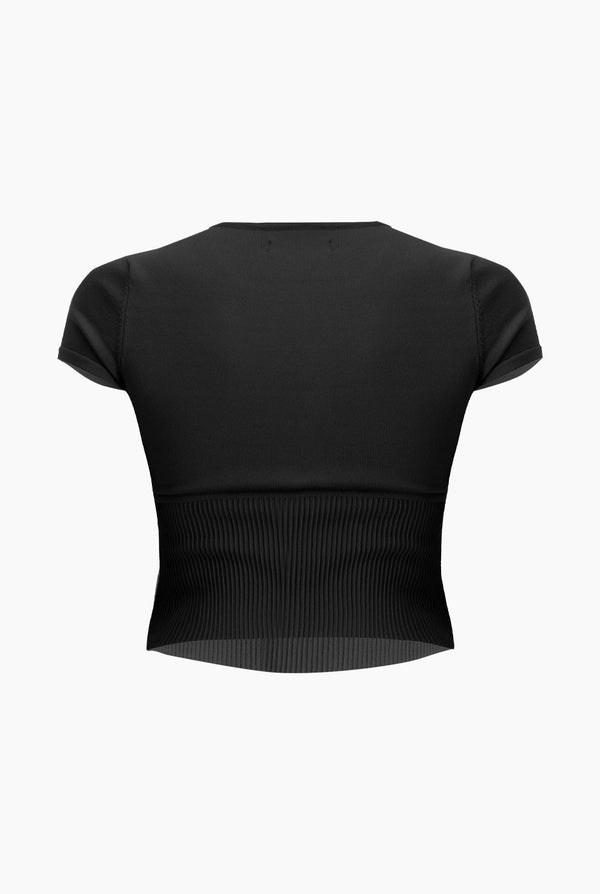 Slim Top Tejido Combinado