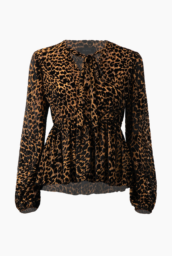 Blusa estampada escote en V