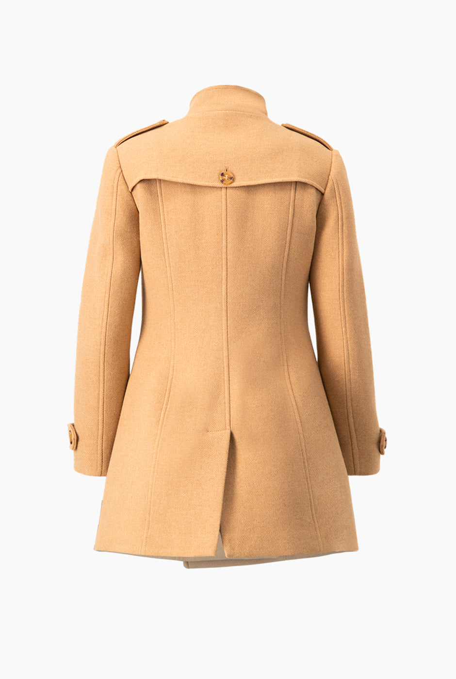 Abrigo cruzado de doble botonadura