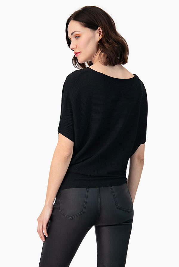 Blusa manga corta color negro