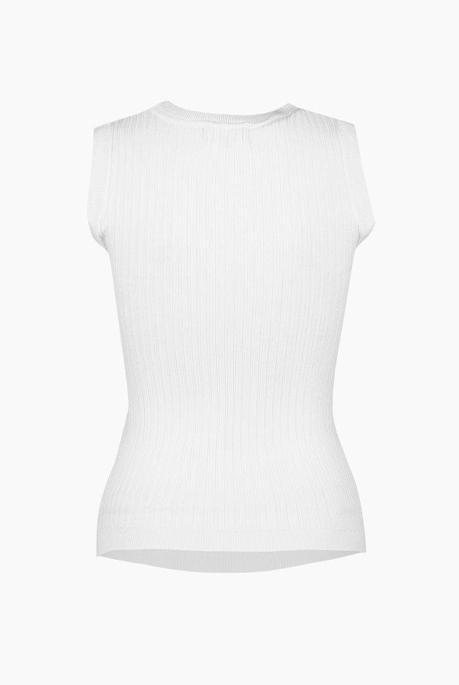 Blusa sin mangas color blanco