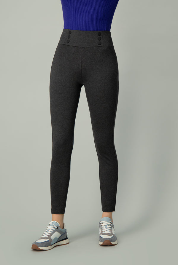 Legging Basic Snap Gris Oxford