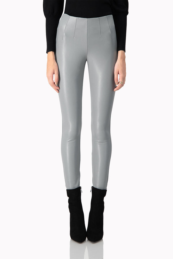 Legging PU Pinzas Traseras Gris