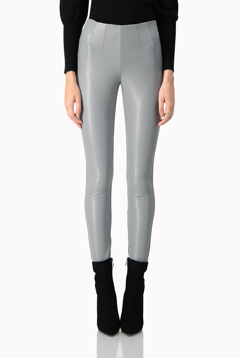 Legging PU Pinzas Traseras Gris